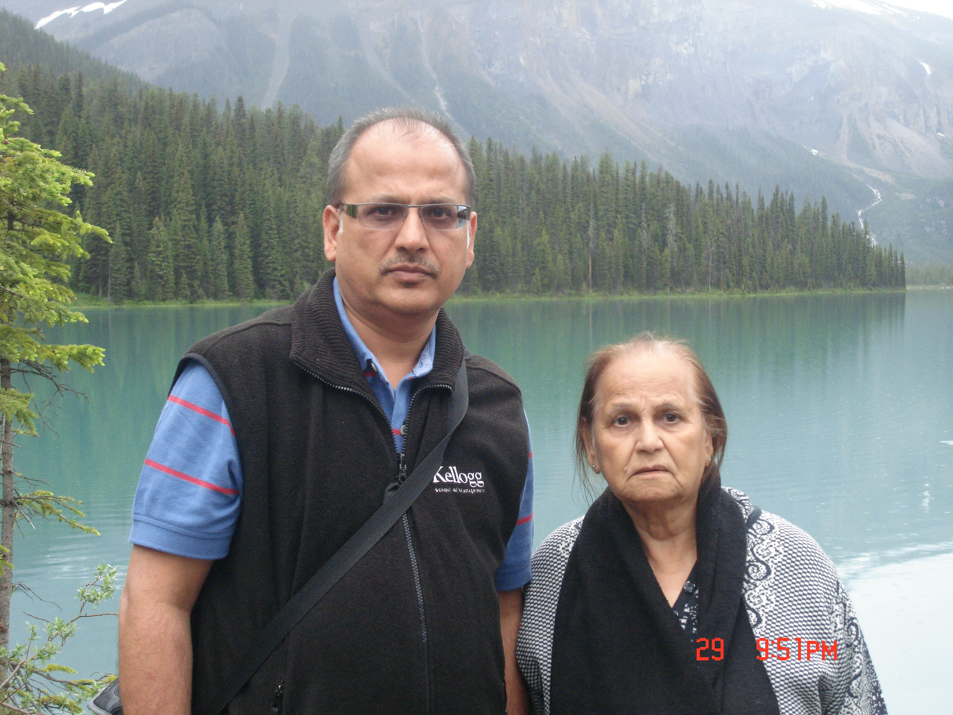 Deven with family at Emerald Lake, Banff — proud Canadian roots